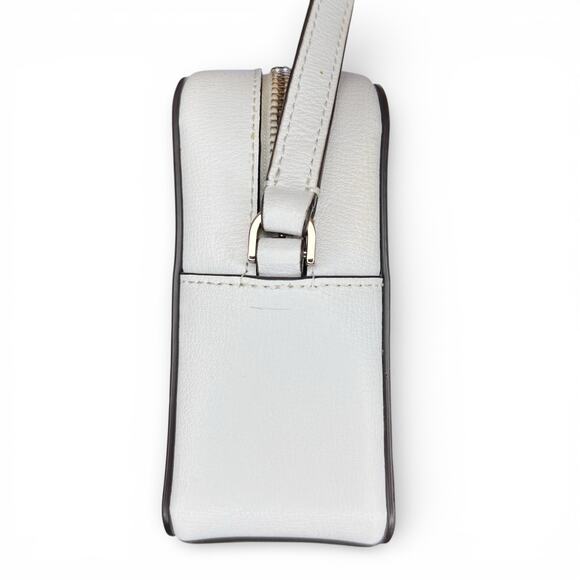 Kate Spade Sienna or Harper Crossbody Bag White Leather Camera Style Handbag - Picture 4 of 7